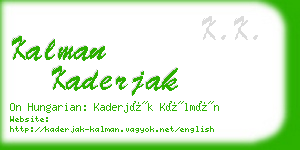 kalman kaderjak business card